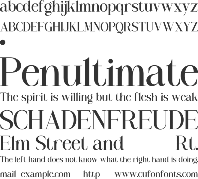 MARIGLEN font preview