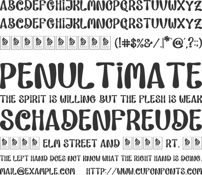 Slays Quiver font preview