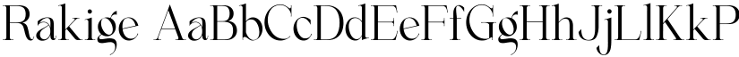 Rakige font
