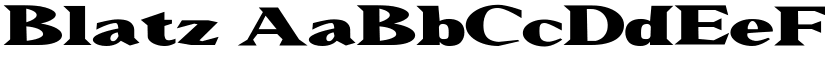 Blatz font