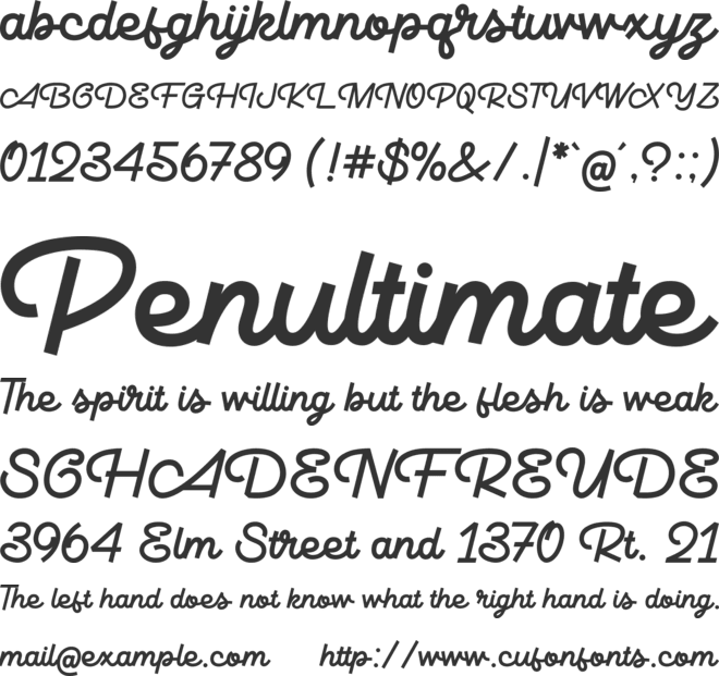 Aelgrith font preview