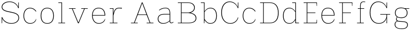 Scolver font