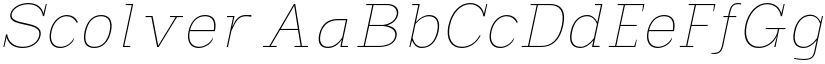 Scolver font