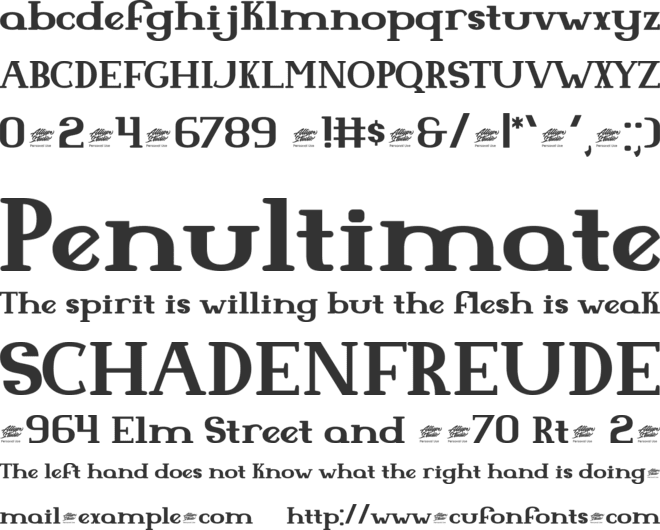 Bright Citrus Serif font preview