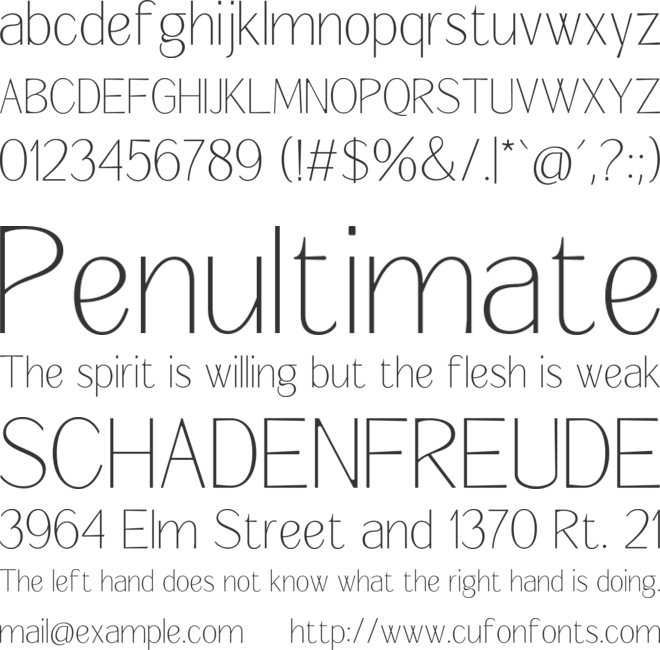 Signora Classica Sans font preview