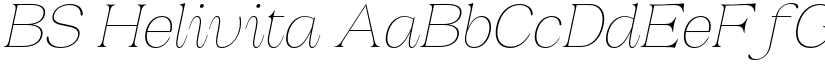BS Helivita font