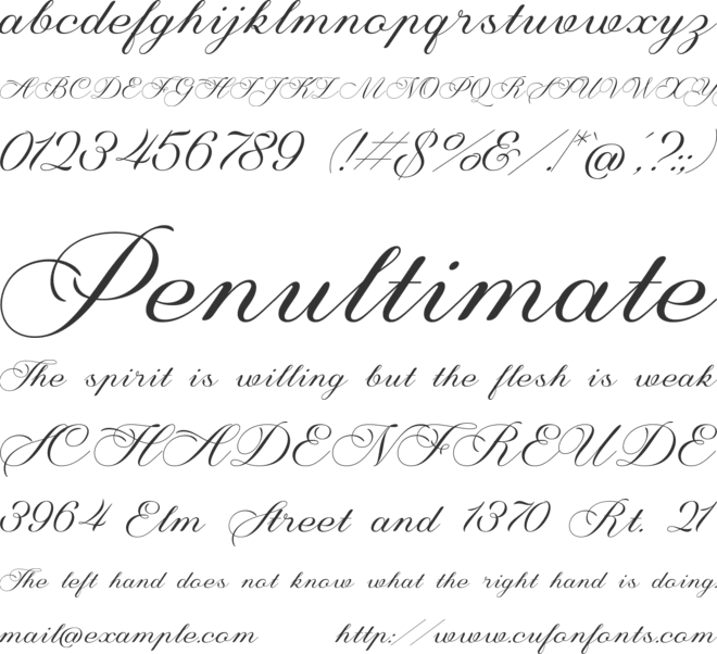 Fantasia font preview