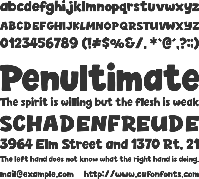 Playfull Rocket font preview