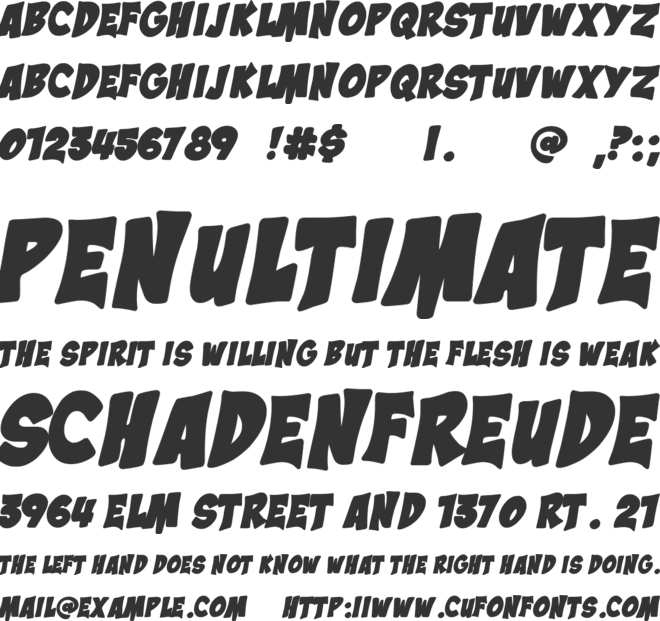 American Channel font preview