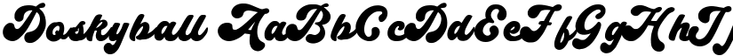 Doskyball font