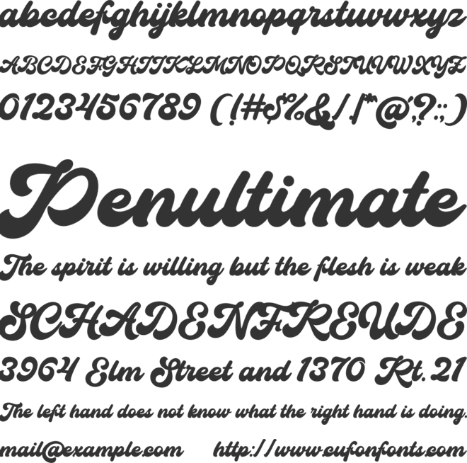 Youthead font preview