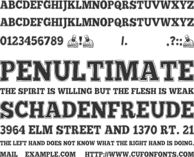 Retro Boulevard font preview