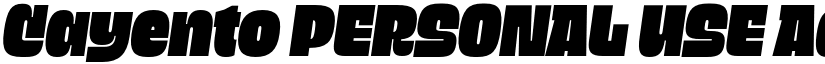Cayento PERSONAL USE font