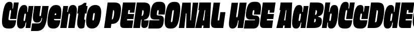 Cayento PERSONAL USE font