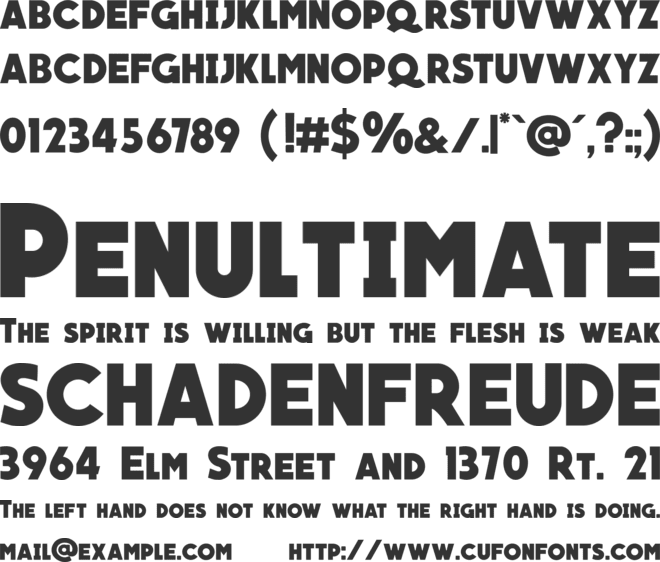 QUARTZO font preview