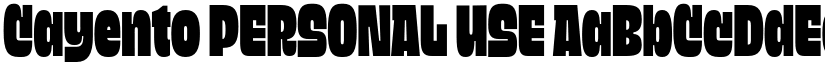 Cayento PERSONAL USE font