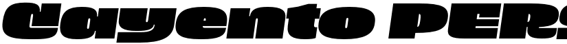 Cayento PERSONAL USE font