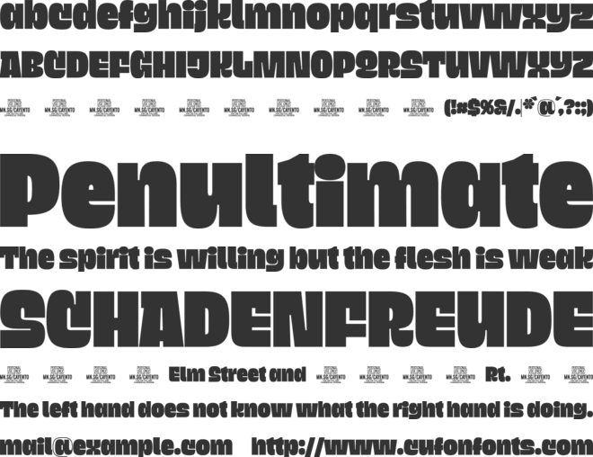 Cayento PERSONAL USE font preview
