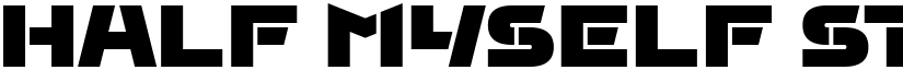Half Myself Straight font