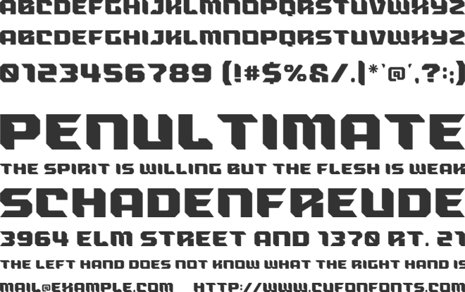 High Crush font preview