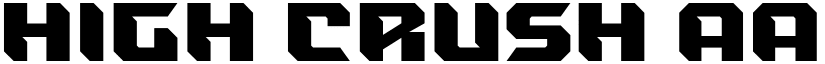 High Crush font