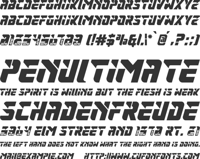 ESPORTS GT font preview