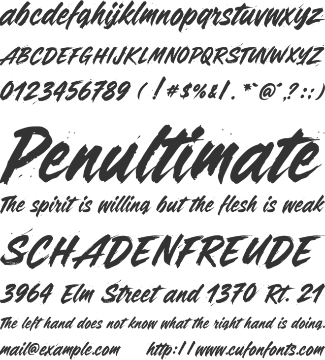 Driftline font preview