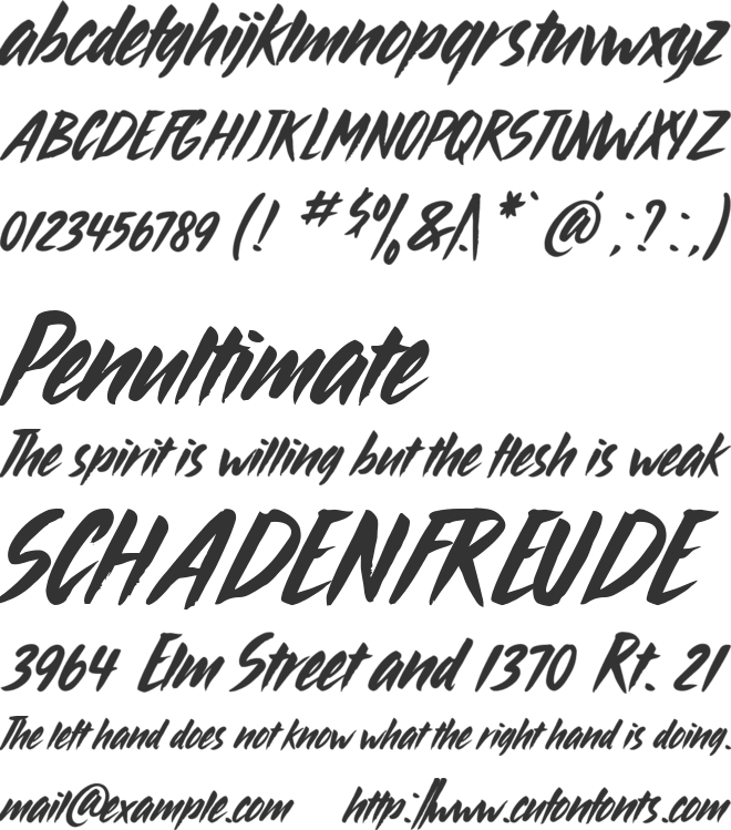 The Silent Night font preview