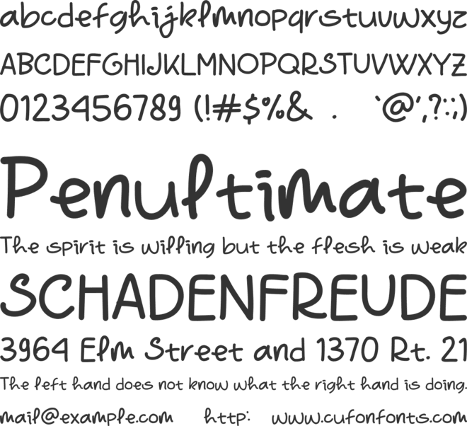 The Question font preview