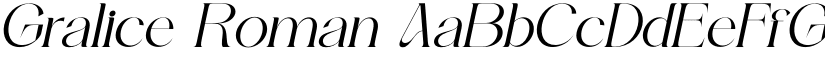 Gralice Roman font