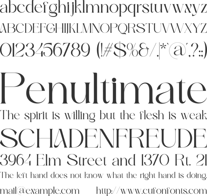 Gralice Roman font preview