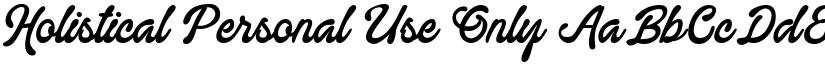 Holistical Personal Use Only font