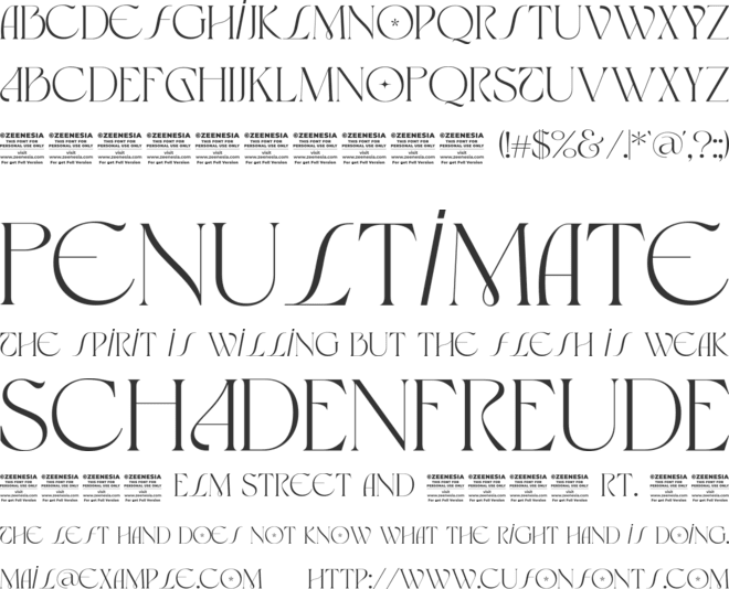 Grosia Personal Use Only font preview