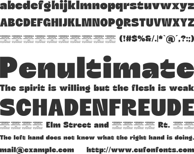 Marine Elmour  Personal Use Only font preview