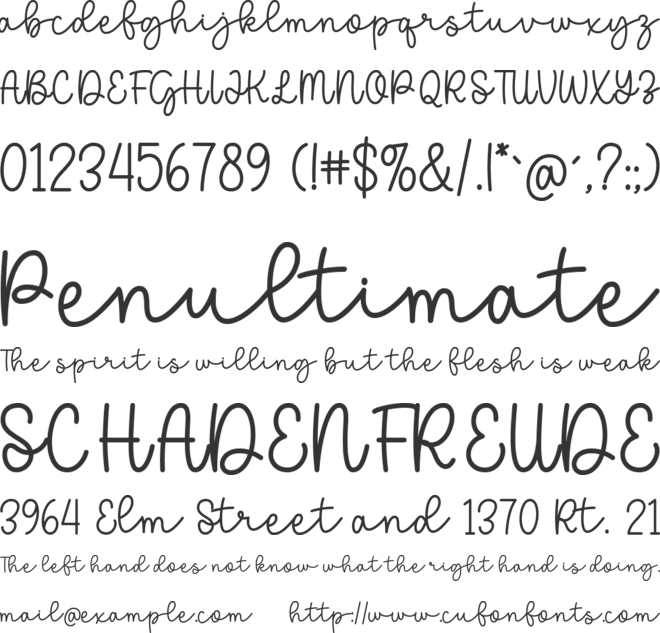 Fallin For You Script font preview