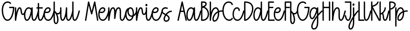 Grateful Memories font