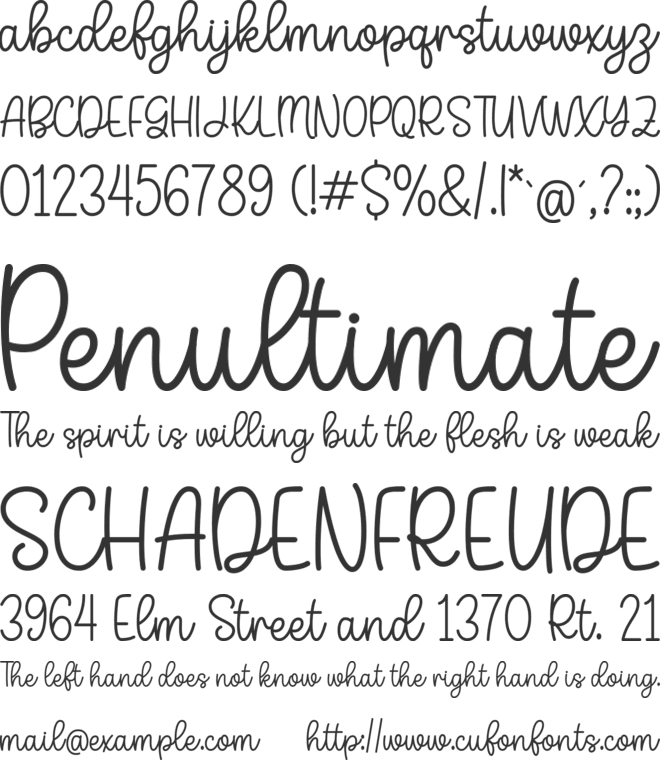 Handmade Cupcakes Script font preview