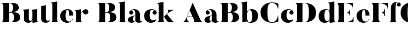 Butler Black font
