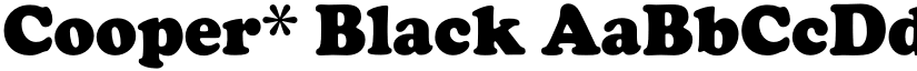 Cooper* Black font