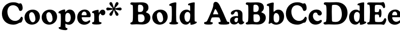 Cooper* Bold font