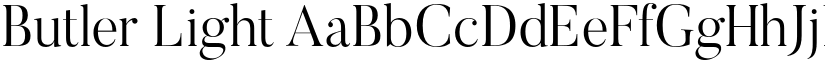 Butler Light font