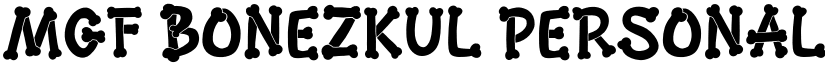 MGF Bonezkul Personal Use font