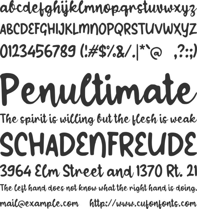 Xabangkro font preview