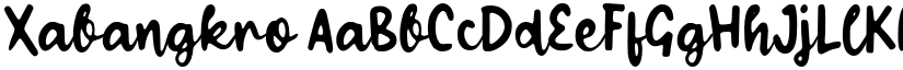 Xabangkro font