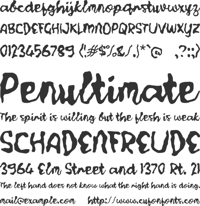 Xabugemy font preview