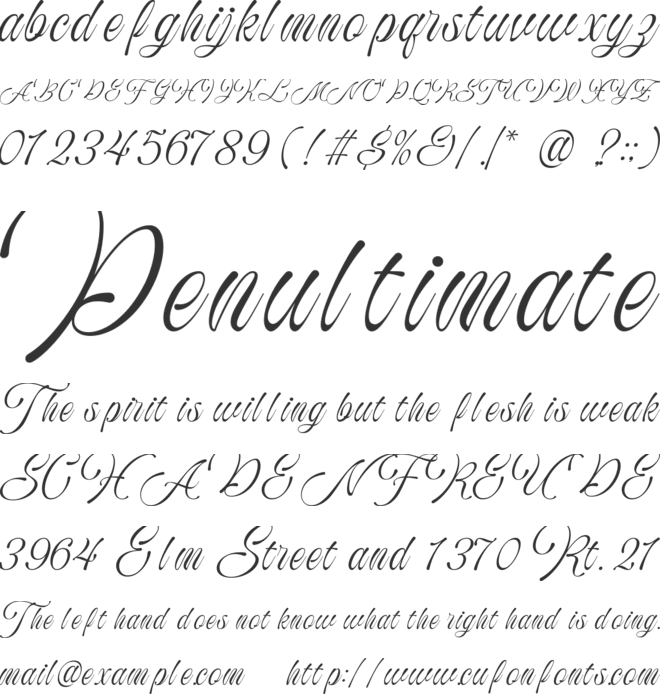 Bredlive font preview