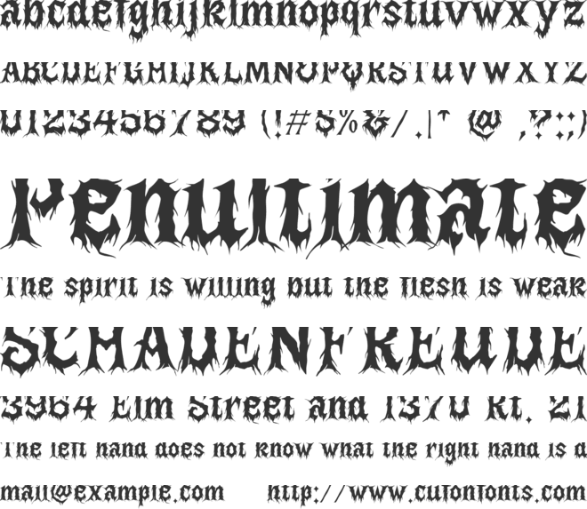 Spooky Party Club font preview