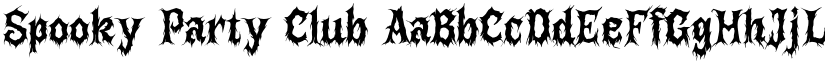 Spooky Party Club font