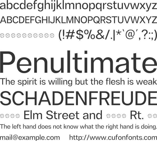 Nevanta font preview