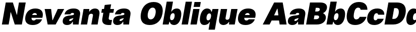 Nevanta Oblique font